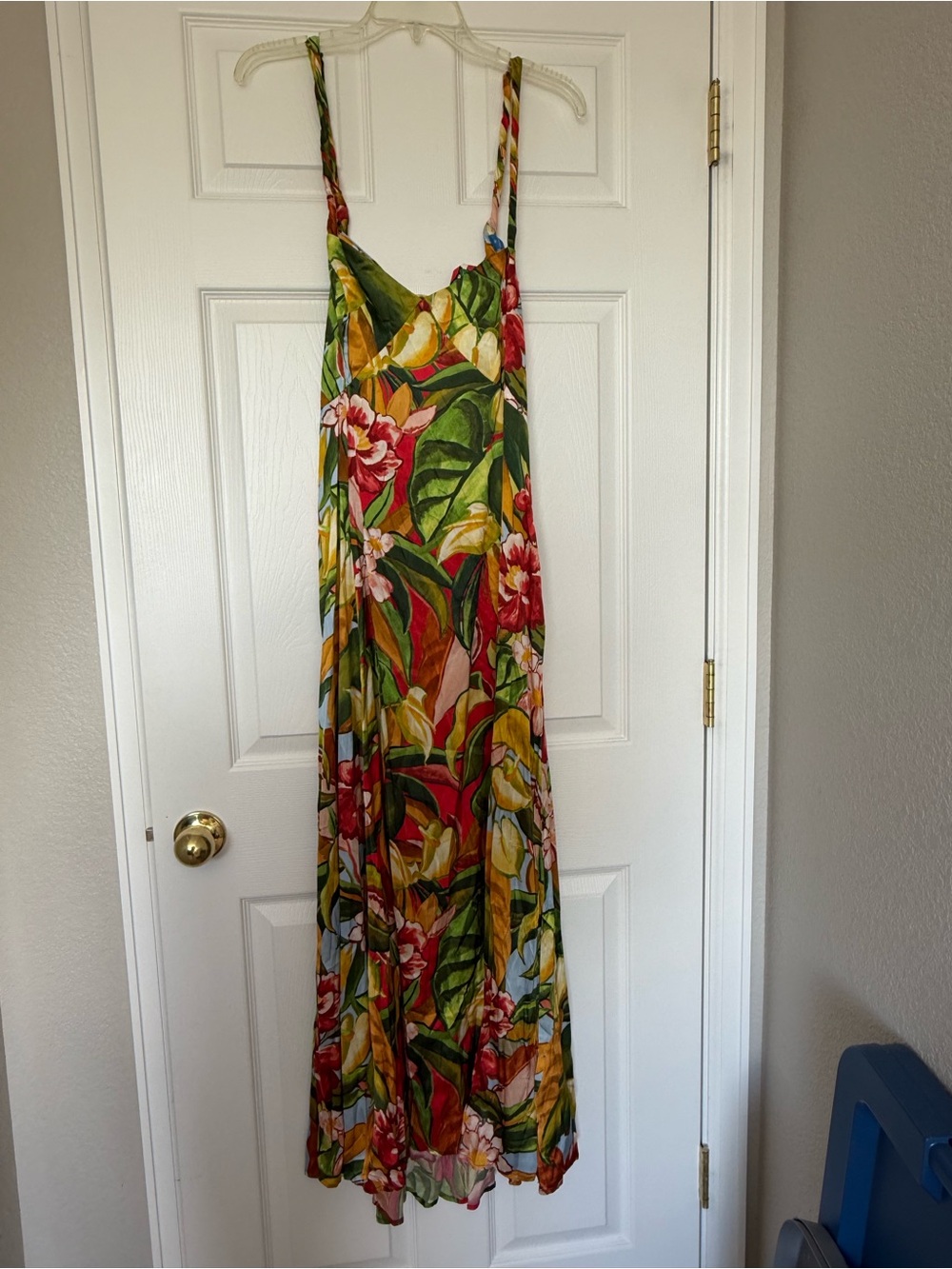 FARM Rio Tropical Floral Maxi Dress — Green, Orange, Yellow - Picture 4 of 9